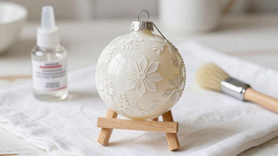 Jak zalakierować i zabezpieczyć bombkę decoupage?