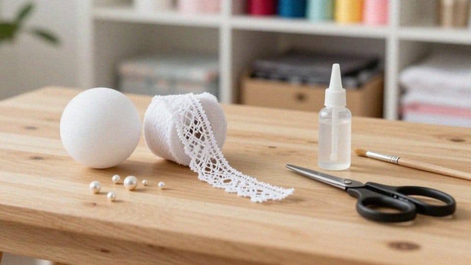 Jak przygotować materiały do bombek z gipiury?