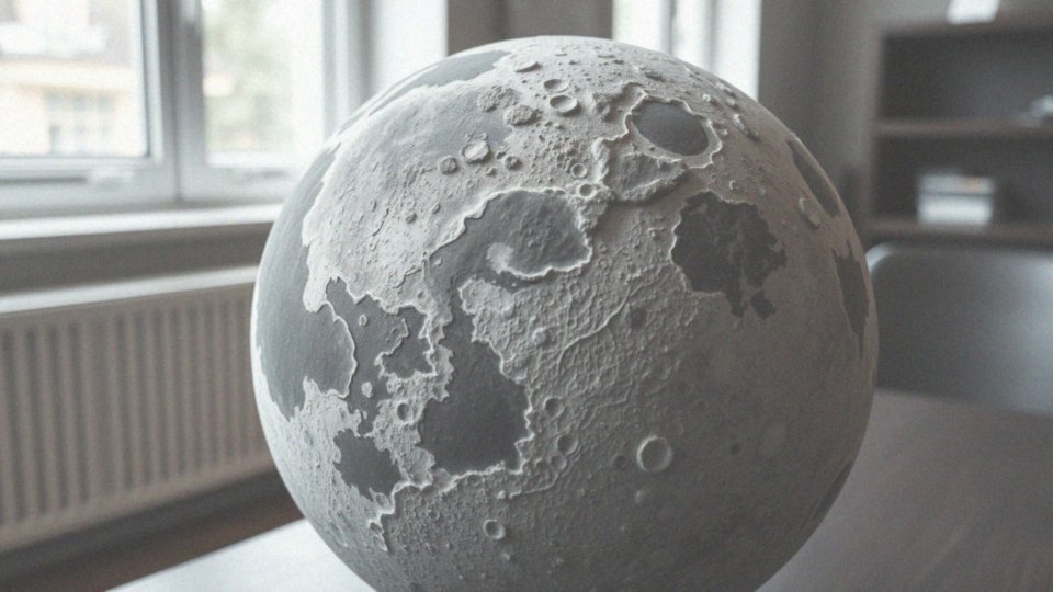 Jakie formy geologiczne są przedstawione na mapie Księżyca?